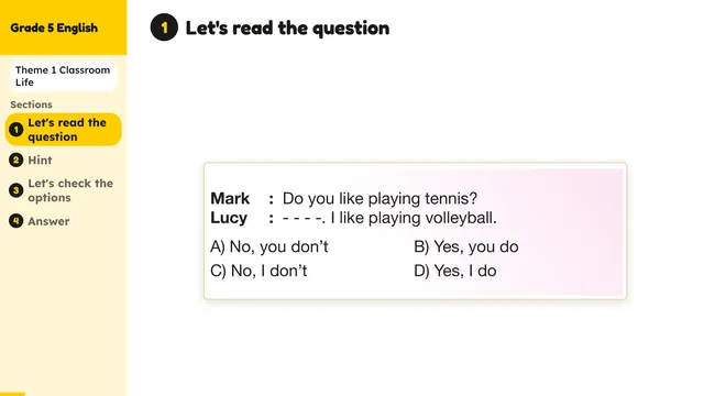 Beyond English 5 Test Book Test 1269142 Soru 13