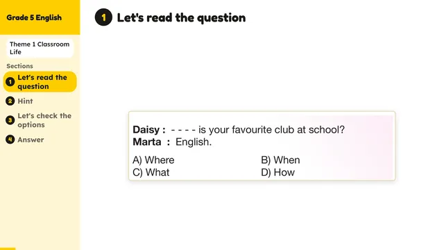 Beyond English 5 Test Book Test 1269142 Soru 14