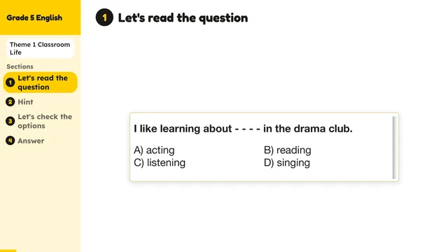 Beyond English 5 Test Book Test 1269142 Soru 7