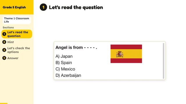 Beyond English 5 Test Book Test 1269142 Soru 8