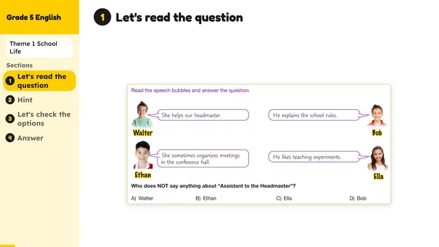 Beyond English 5 Test Book Test 1269144 Soru 1