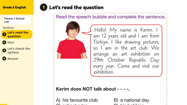 Beyond English 5 Test Book Test 1269144 Soru 4