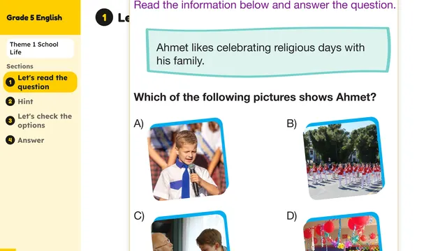 Beyond English 5 Test Book Test 1269145 Soru 4