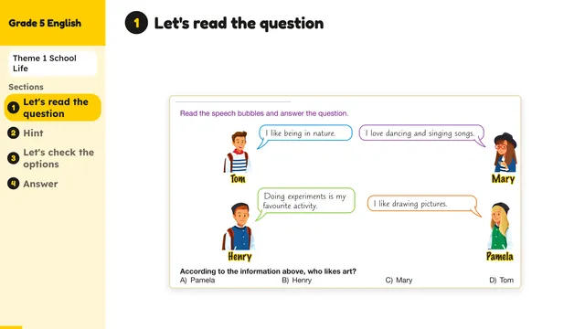 Beyond English 5 Test Book Test 1269146 Soru 1