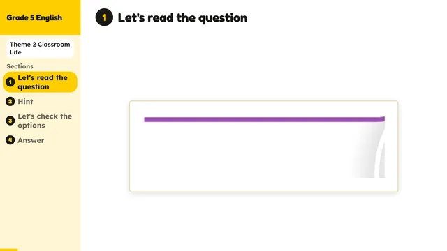 Beyond English 5 Test Book Test 1269147 Soru 1