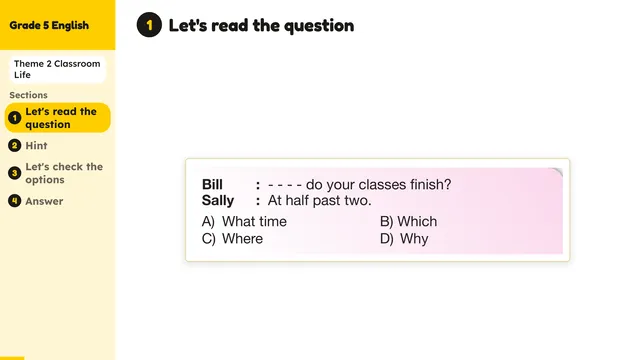 Beyond English 5 Test Book Test 1269147 Soru 11