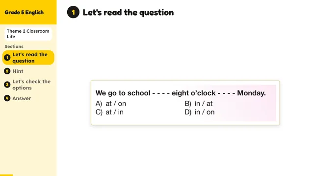 Beyond English 5 Test Book Test 1269147 Soru 14