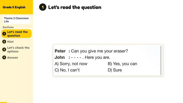 Beyond English 5 Test Book Test 1269147 Soru 6