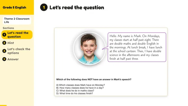 Beyond English 5 Test Book Test 1269148 Soru 6