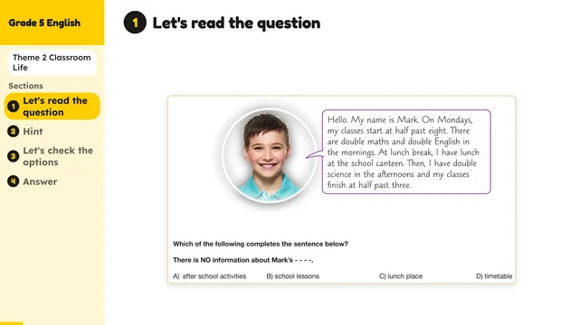 Beyond English 5 Test Book Test 1269148 Soru 7