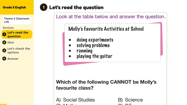 Beyond English 5 Test Book Test 1269149 Soru 2