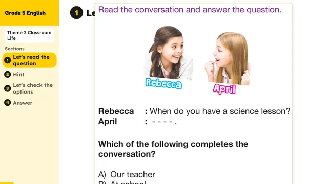 Beyond English 5 Test Book Test 1269149 Soru 3