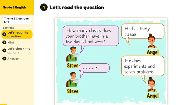Beyond English 5 Test Book Test 1269149 Soru 5