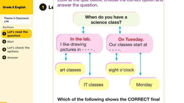 Beyond English 5 Test Book Test 1269149 Soru 8