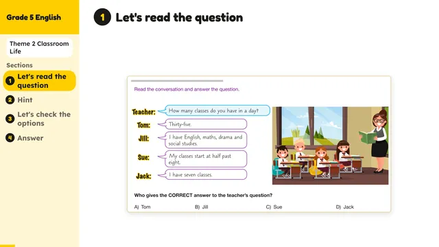 Beyond English 5 Test Book Test 1269149 Soru 9
