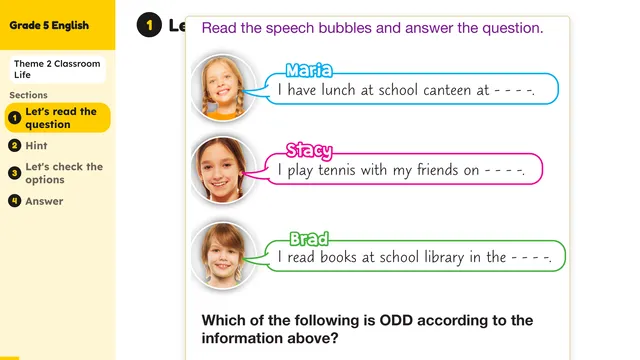 Beyond English 5 Test Book Test 1269150 Soru 1