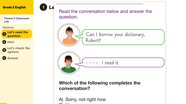 Beyond English 5 Test Book Test 1269150 Soru 5