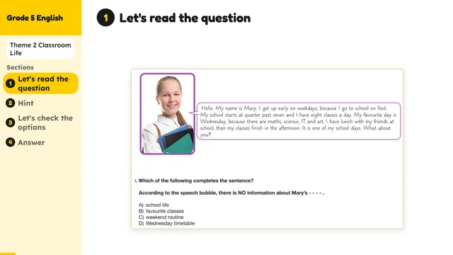 Beyond English 5 Test Book Test 1269151 Soru 10