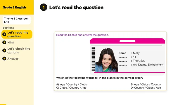 Beyond English 5 Test Book Test 1269152 Soru 5