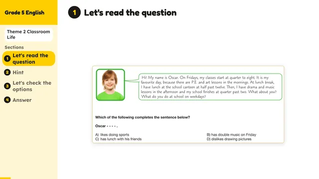 Beyond English 5 Test Book Test 1269152 Soru 7