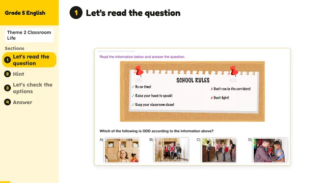 Beyond English 5 Test Book Test 1269152 Soru 9