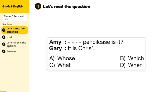 Beyond English 5 Test Book Test 1269153 Soru 19