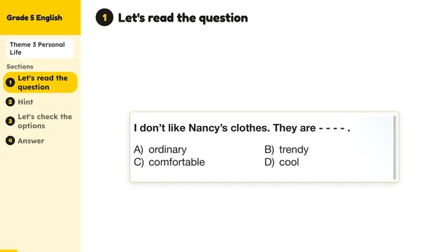 Beyond English 5 Test Book Test 1269153 Soru 6