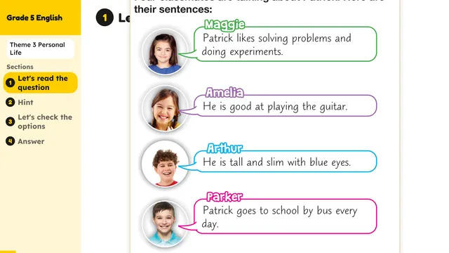 Beyond English 5 Test Book Test 1269154 Soru 1