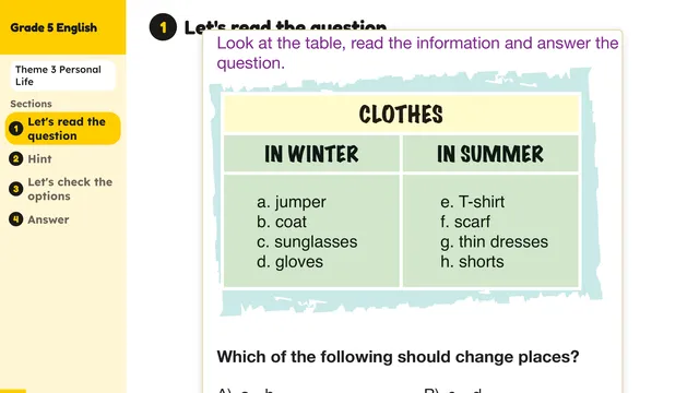 Beyond English 5 Test Book Test 1269154 Soru 2