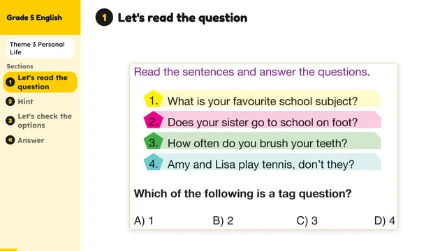 Beyond English 5 Test Book Test 1269154 Soru 6