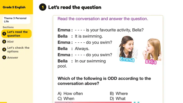 Beyond English 5 Test Book Test 1269155 Soru 2
