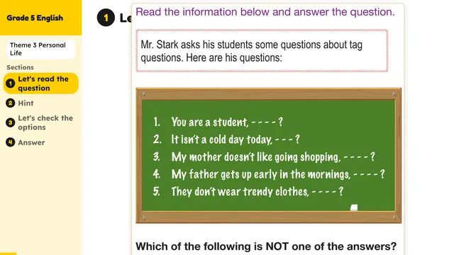 Beyond English 5 Test Book Test 1269155 Soru 4
