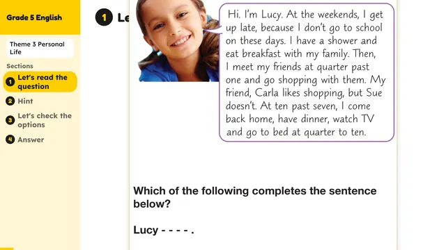 Beyond English 5 Test Book Test 1269155 Soru 8