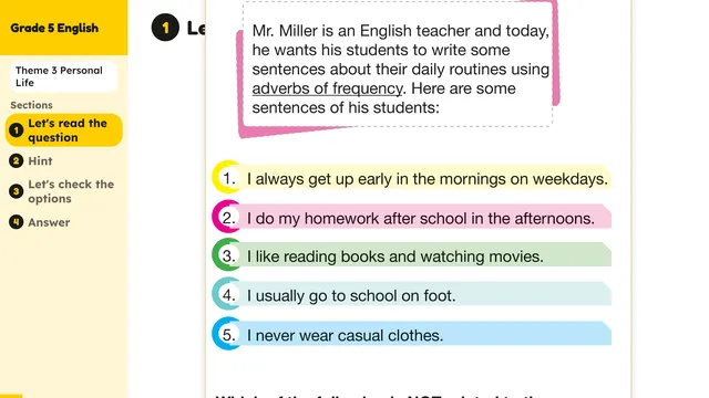 Beyond English 5 Test Book Test 1269156 Soru 7