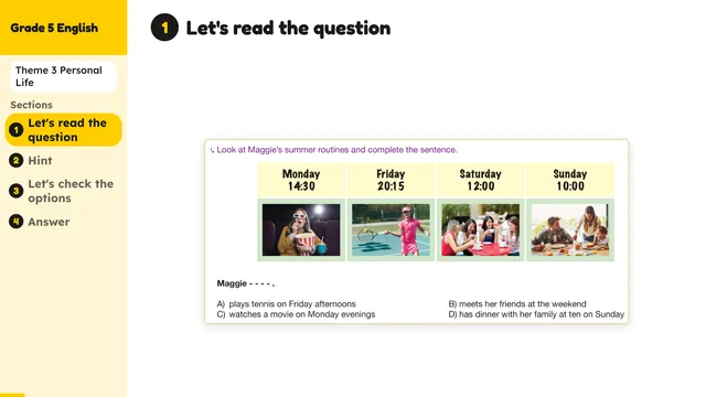 Beyond English 5 Test Book Test 1269157 Soru 10