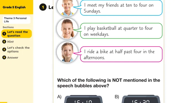 Beyond English 5 Test Book Test 1269157 Soru 4