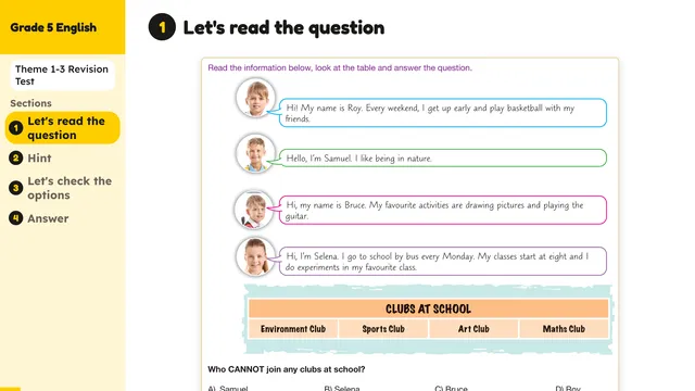 Beyond English 5 Test Book Test 1269158 Soru 3