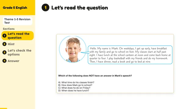 Beyond English 5 Test Book Test 1269158 Soru 8