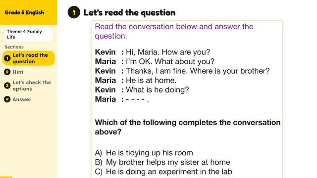 Beyond English 5 Test Book Test 1269160 Soru 2