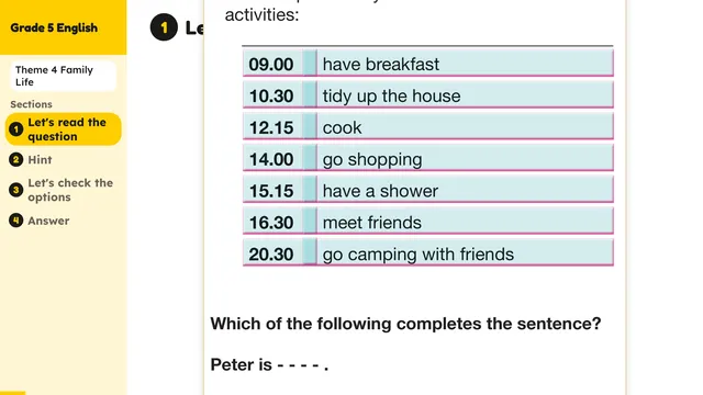 Beyond English 5 Test Book Test 1269161 Soru 6