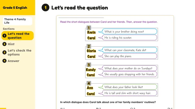 Beyond English 5 Test Book Test 1269161 Soru 9