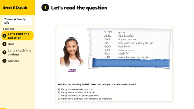 Beyond English 5 Test Book Test 1269162 Soru 9