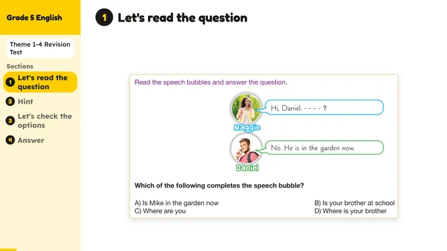 Beyond English 5 Test Book Test 1269164 Soru 1