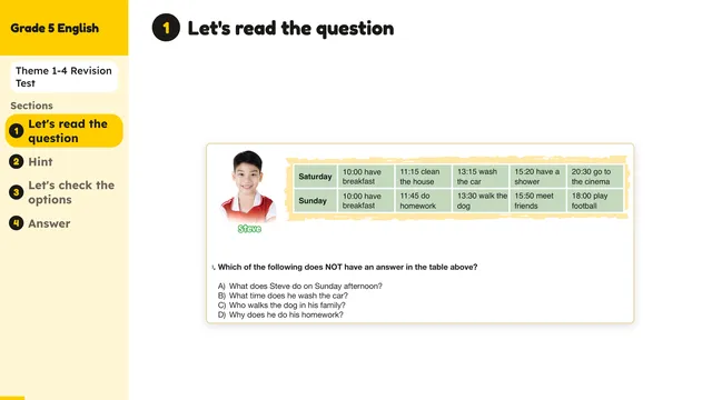 Beyond English 5 Test Book Test 1269164 Soru 10