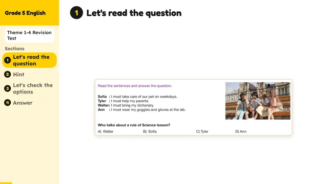 Beyond English 5 Test Book Test 1269164 Soru 2