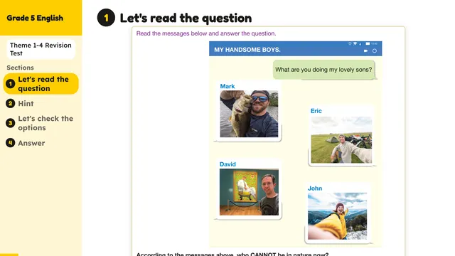 Beyond English 5 Test Book Test 1269164 Soru 8