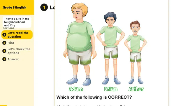 Beyond English 5 Test Book Test 1269166 Soru 1