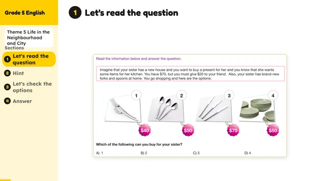 Beyond English 5 Test Book Test 1269166 Soru 9