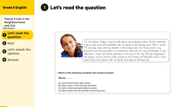 Beyond English 5 Test Book Test 1269167 Soru 10