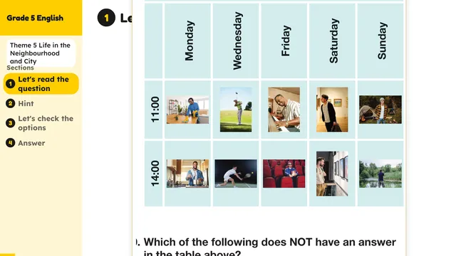 Beyond English 5 Test Book Test 1269168 Soru 10